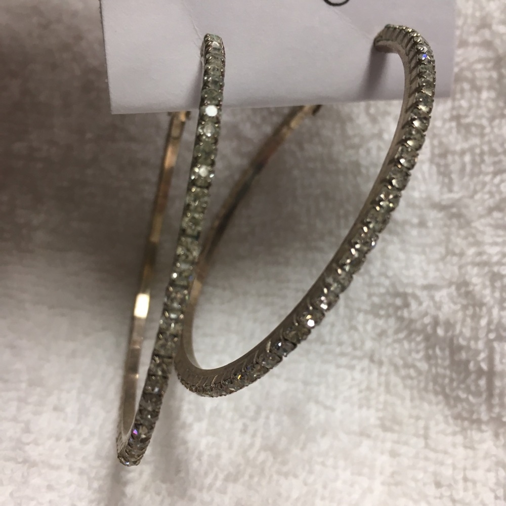 Rhinestone Hoop earrings